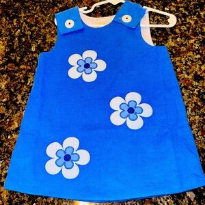 The Beaufort Bonnet Company 2T blue flowered jumper VGUC